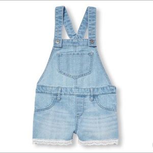 Girls Lace Trim Overalls 5